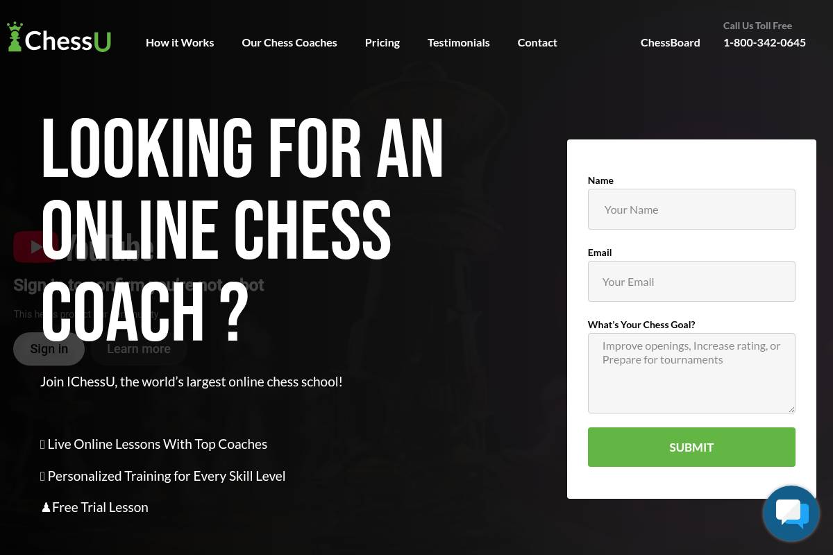 5. iChessU: Best for Live One-on-One Grandmaster Access