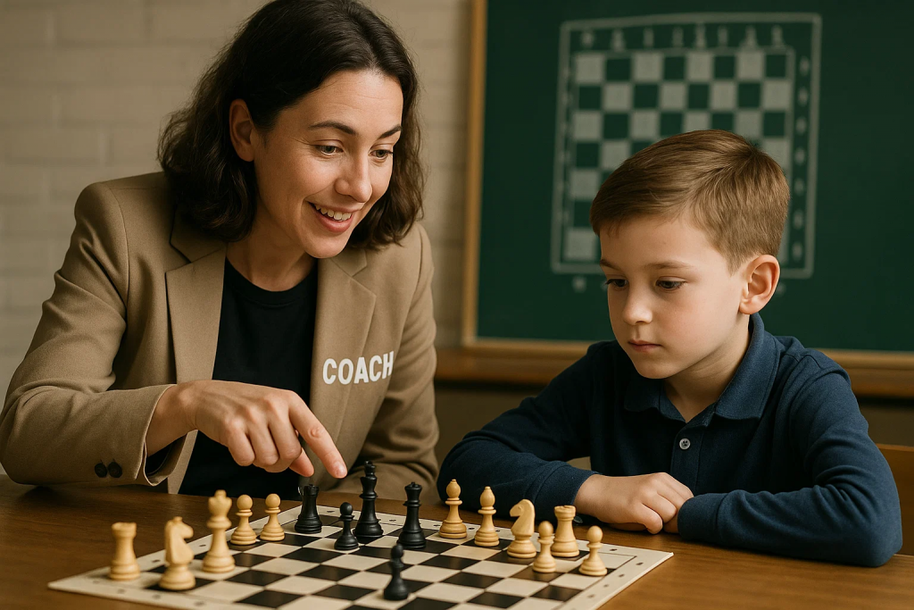 a chess coach should enjoy her time  with her students