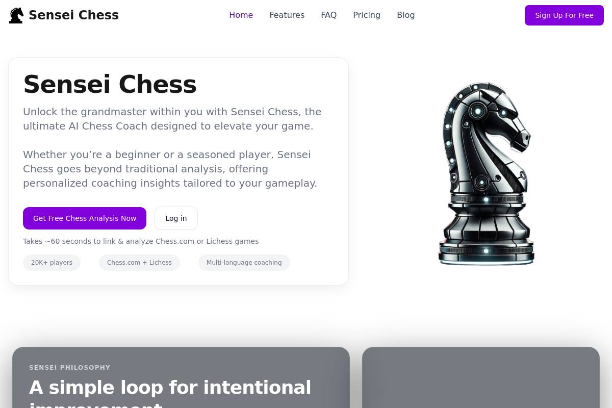 3. Sensei Chess — Best for Free Comprehensive Game Analysis