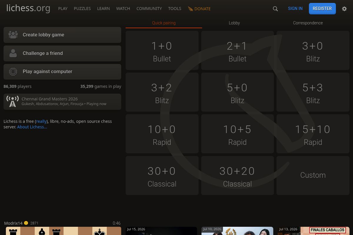 8. Lichess — Best Free Platform for Practice, Analysis, and Self-Directed Learning