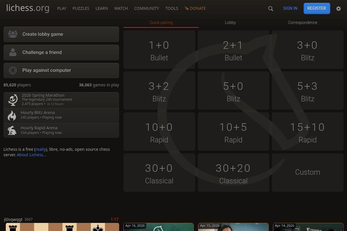 4. Lichess — Best for Free Comprehensive Chess Education