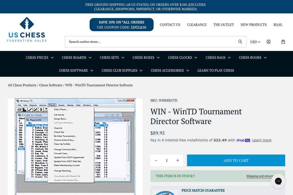 7. WinTD — Best for Traditional Desktop Tournament Management