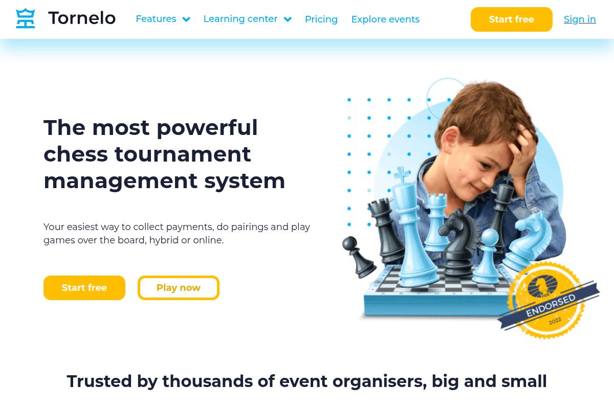 5. Tornelo — Best for Online and Over-the-Board Tournament Platform