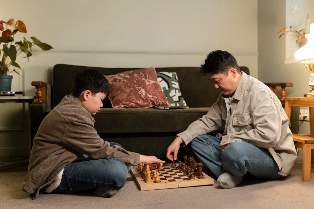image of an ongoing chess tournament played by 2 people